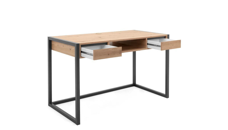 Scrivania 120x60x75 cm Denver 30 quercia antracite