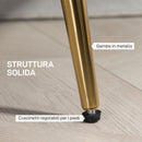 Divano 2 Posti 130x77x77 cm in Velluto Azzurro  