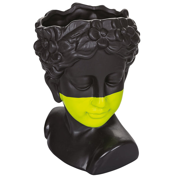 prezzo Vaso a Forma di Viso 15x14x22 cm in Dolomite VdE Tivoli 1996 Vis a Vis