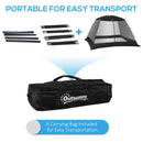 Tenda da Campeggio e Spiaggia a Rete Anti UV per 4 Persone con Borsa di Trasporto 3x3m  Nero