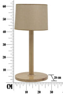 Paralume da Comodino Wooden Ø28x61 cm Legno e Tessuto Naturale