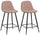 Lot de 2 Tabourets 43x40x91,5 cm en Velours Rose