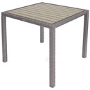 Tavolo Quadrato da Giardino 80x80 cm in Wicker Vorghini Orleans Avana