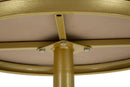 Tavolino Bar Simply Ø60x103 cm in Metallo e Marmo Artificiale Oro e Bianco      