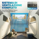 Tenda Gonfiabile 485x245x188 cm Facile da Montare 4 Persone 2 Camere da Letto in TPU e Tessuto Oxford 210D Blu      