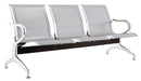 Panca per Sala Attesa 3 Posti in Acciaio da Ufficio Argento