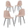 Lot de 4 chaises 43x42x86 cm en simili cuir Bella Sabbia