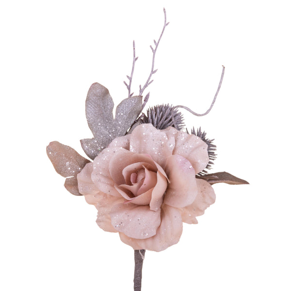 Lot de 24 Pics Roses H23 cm Rose prezzo