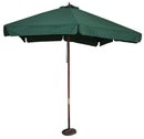 Ombrellone da Giardino 3x2 m Palo Ø48 mm in Legno e Poliestere Verde