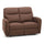 Canapé 2 places avec fauteuil inclinable manuel en tissu Kube marron