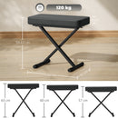 Sgabello per Pianoforte Pieghevole e Regolabile 60x32x53-63 cm in Pelle PU Nero   
