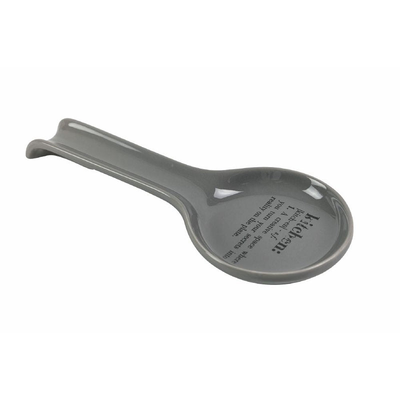 Poggiamestolo "kitchen" 27,8x12,4x3,5 cm in Ceramica VdE Tivoli 1996 Grigio