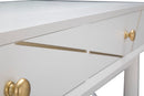 Console Luxy 100x40x79 cm in Legno e MDF e in Ferro Bianco e Oro