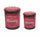 Set 2 Pouf Conteneur Rond en MDF Red Beer