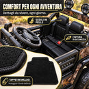 Macchina Elettrica per Bambini Fuoristrada Toyota Fj Cruiser 12V Telecomando Ruote in Gomma e Sedile in Pelle Nero e Mimetico