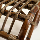 Poltrona da Giardino in Rattan 86x68H82cm con Poggiapiedi Marrone