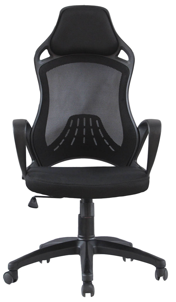 Fauteuil de bureau exécutif en tissu noir Motti Racing prezzo