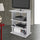 Elide Chariot TV 60x45x81H cm frêne blanc