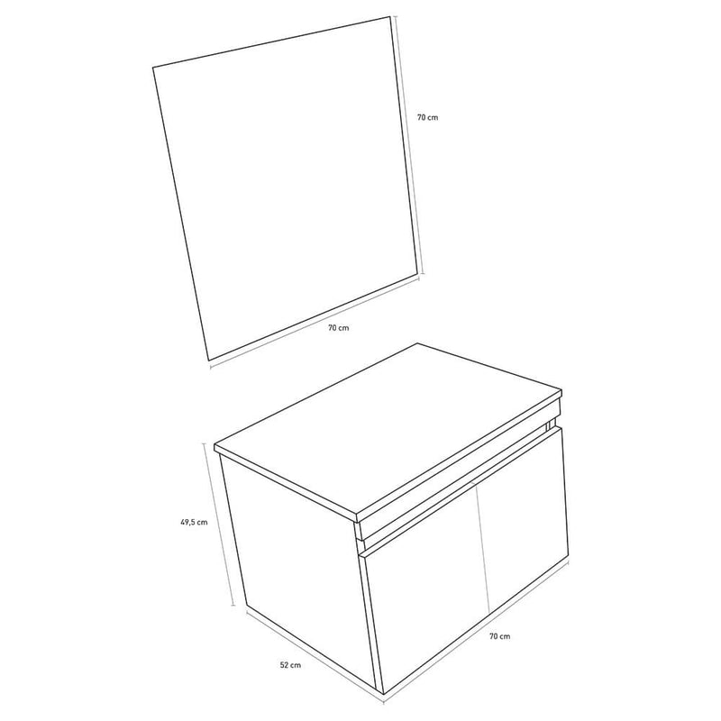 Mobile da Bagno sospeso Bali 02A Twist Bianco TFT