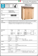 Casetta Box da Giardino per Attrezzi 1,82x0,91m con Pavimento in Legno Abete 12mm Albecour