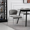 Set 4 Sedie in Metallo e Poliestere  Grigie