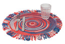 Set 6 Tovagliette Tonda con Frange Ø44 cm Villa d'Este Home Tivoli Santiago