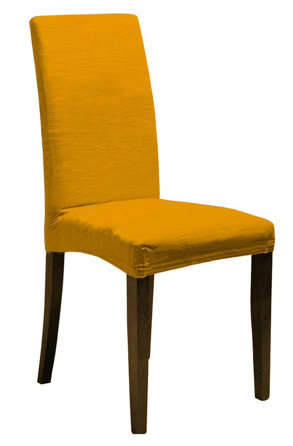 Lot de 2 housses de chaise avec dossier élastiqué en polyester jaune online