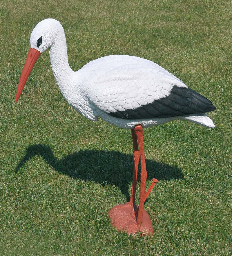 Cicogna Ornamentale da Giardino in Plastica H78 cm Rama