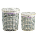 Set 2 Portabiancheria Ovale in Vimini Fadi