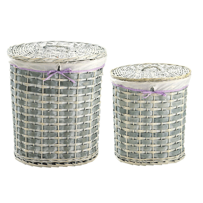 Set 2 Portabiancheria Ovale in Vimini Fadi