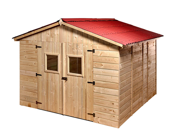 Cabane de jardin 2,8x2,8 m sans sol en bois massif Picea 16 mm Eden sconto