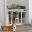 Cancellino per Cani taglia Piccola e Media 74-100x76 cm in Acciaio e PA Bianco