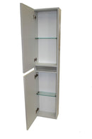 Mobile da Bagno a Colonna 2 Ante in Melaminico 35x18x160cm TFT Bali Bianco