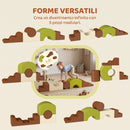 Set di 5 Costruzioni Morbide per Bambini 3-6 Anni 177x35x36 cm con Base Antiscivolo in Velluto a Coste Multicolore      