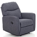 Poltrona Relax Reclinabile Manuale in Tessuto Kube Blu