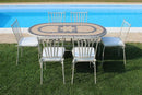 Tavolo Ovale Perse 160x90x74 h cm in Acciaio Tortora