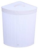 Cesto Portabiancheria 37x37x60 cm in Bamboo Collection Bianco