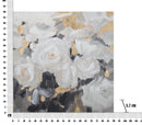Dipinto su Tela Bianco Flower 90x3,7x90 cm in Legno di Pino e Canvas Multicolor
