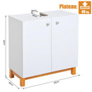 Mobiletto da Bagno Sotto Lavabo in Legno Bianco 60x30x60 cm 