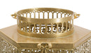 Lanterna Oroy 25x21x33 cm in Ferro e Vetro Oro