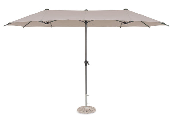 online Ombrellone da Giardino 400x200x236 cm in Acciaio Brasil Tortora