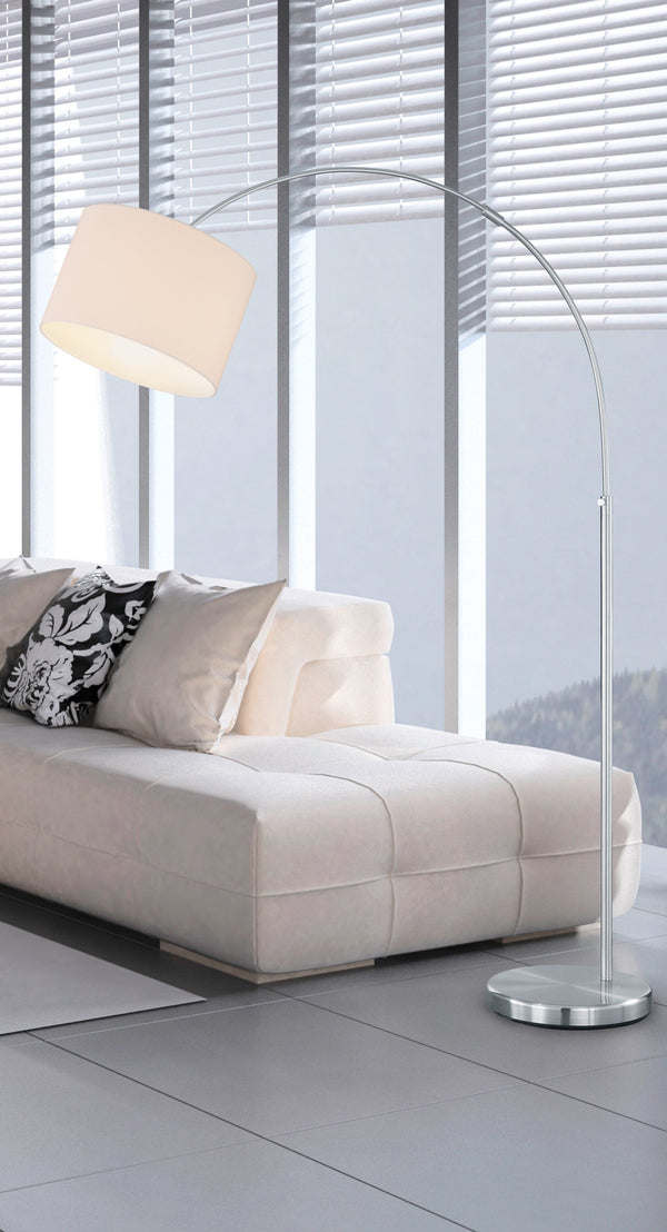 acquista Lampadaire d'intérieur E27 en métal nickel mat