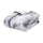 Couette double avec imprimé en percale de coton 100gr Garrini Lauren Grey