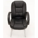 Coppia di Sedie Poltroncine Visitatore in Similpelle da Ufficio Bozzini Smoke Nero