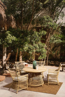 Tavolo da Giardino Ø110x75 cm in Alluminio Adelma Natural