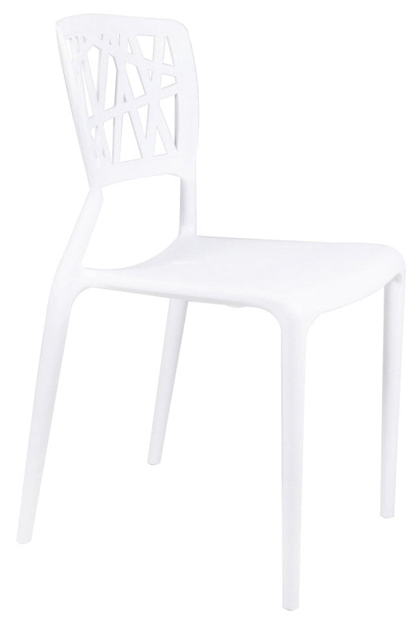 Lot de 4 chaises de jardin en polypropylène blanc Vandi prezzo