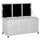 Banc de rangement de jardin 127x56x60 cm en bois de sapin blanc