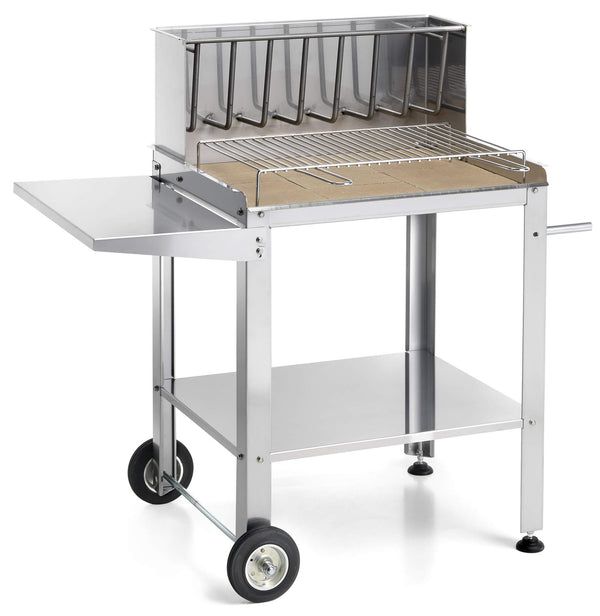 acquista Ompagrill 56659/X Barbecue à bois et charbon de bois en acier inoxydable