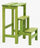 Tabouret Echelle 60x40x46 cm en Bois Vert Acide