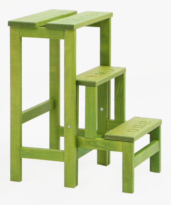 Tabouret Echelle 60x40x46 cm en Bois Vert Acide online